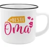 Becher Emaille-Optik, Oma, 350 Ml