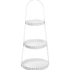 Etagere Metall, 3 Teller, Weiß, 40 Cm
