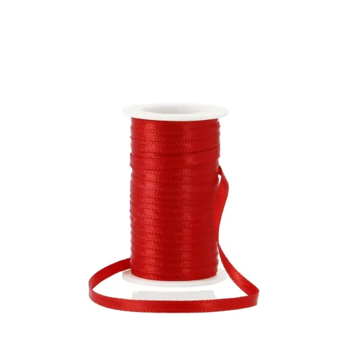 Geschenkband Satin, Rot, 3mm X 10m