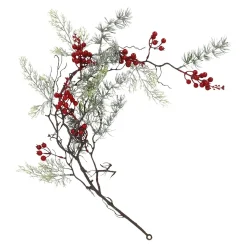 Girlande Zeder/Beeren, Grün/weiß, 90 Cm