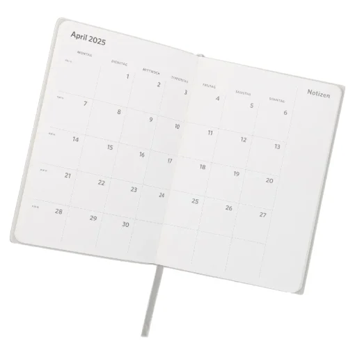 Kalender Edel, A5, Hellgrau