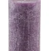 Kerze Rustik, Lara, Aubergine, 12 Cm