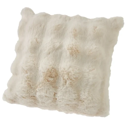 Kissen Bubble-Fell, Creme, 45 X 45 Cm