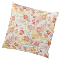 Kissen Floral, Orange/gelb, 45 X 45 Cm