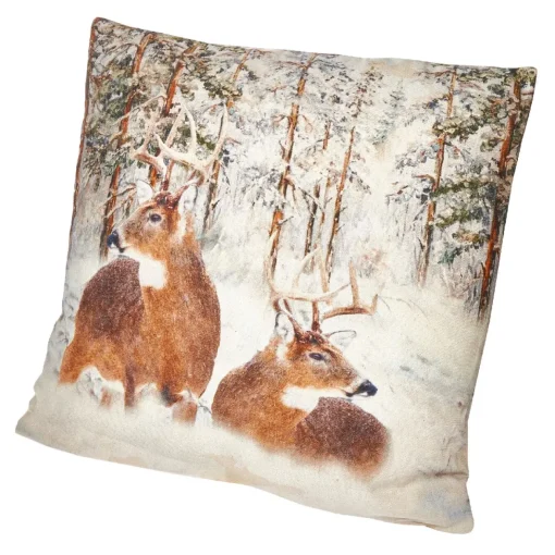 Kissen Hirsch/Schnee, 45 X 45 Cm