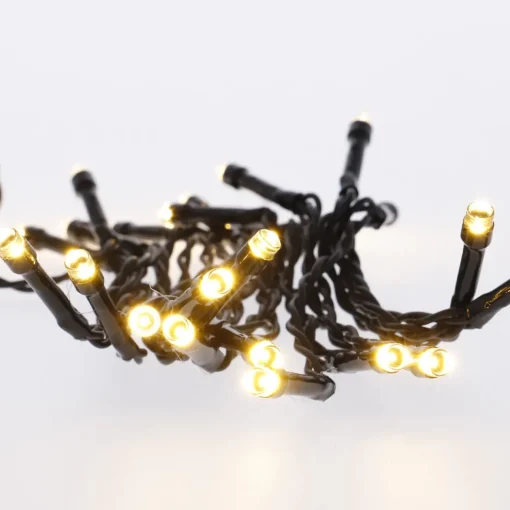 LED-Lichterkette, 8 Funktionen, Warm-weiß, 24 LED