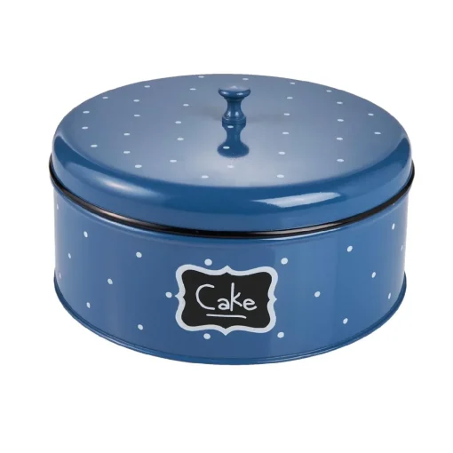 Metalldose Mit Tafel, Blau, 25 X 12 Cm