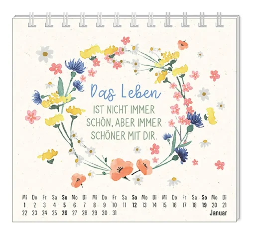 Mini-Tischkalender 2025, Floral