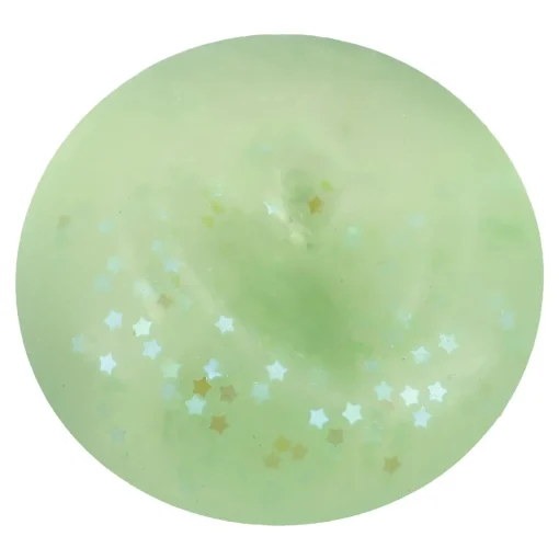 Quetschball Glitter/Maltose, Grün, 6 Cm