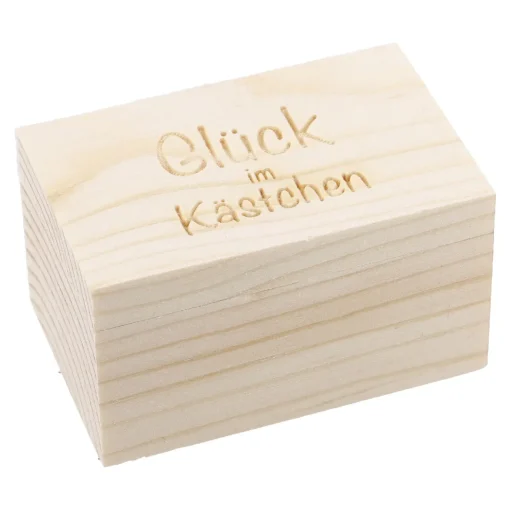 Schwein In Holzbox, 5 Cm