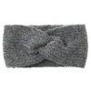 Stirnband Melange Mit Knoten, Dunkelgrau