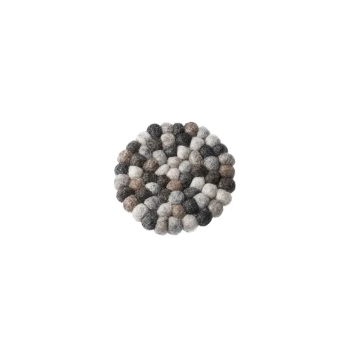 Untersetzer Filzkugeln, Grau, 10 Cm